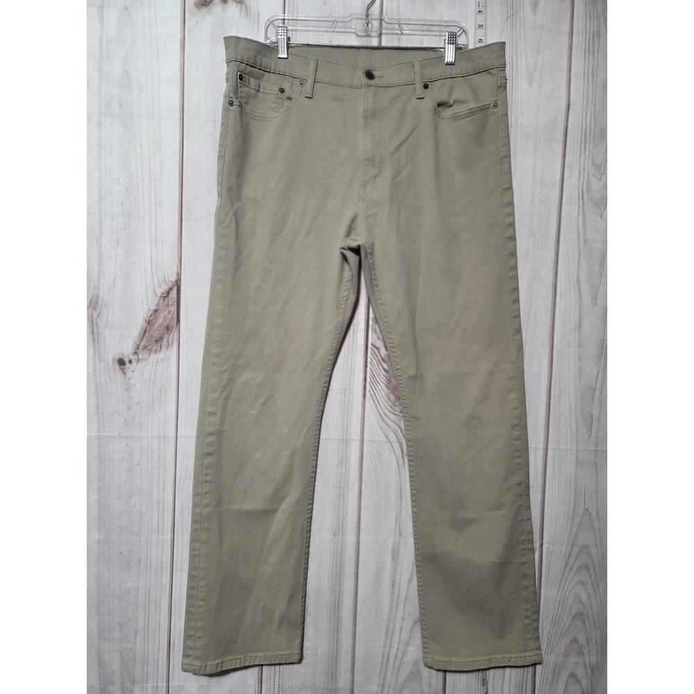 Levis Mens 541 Athletic Taper Khaki Tan Straight Leg Pants W38 L32 38x30.5